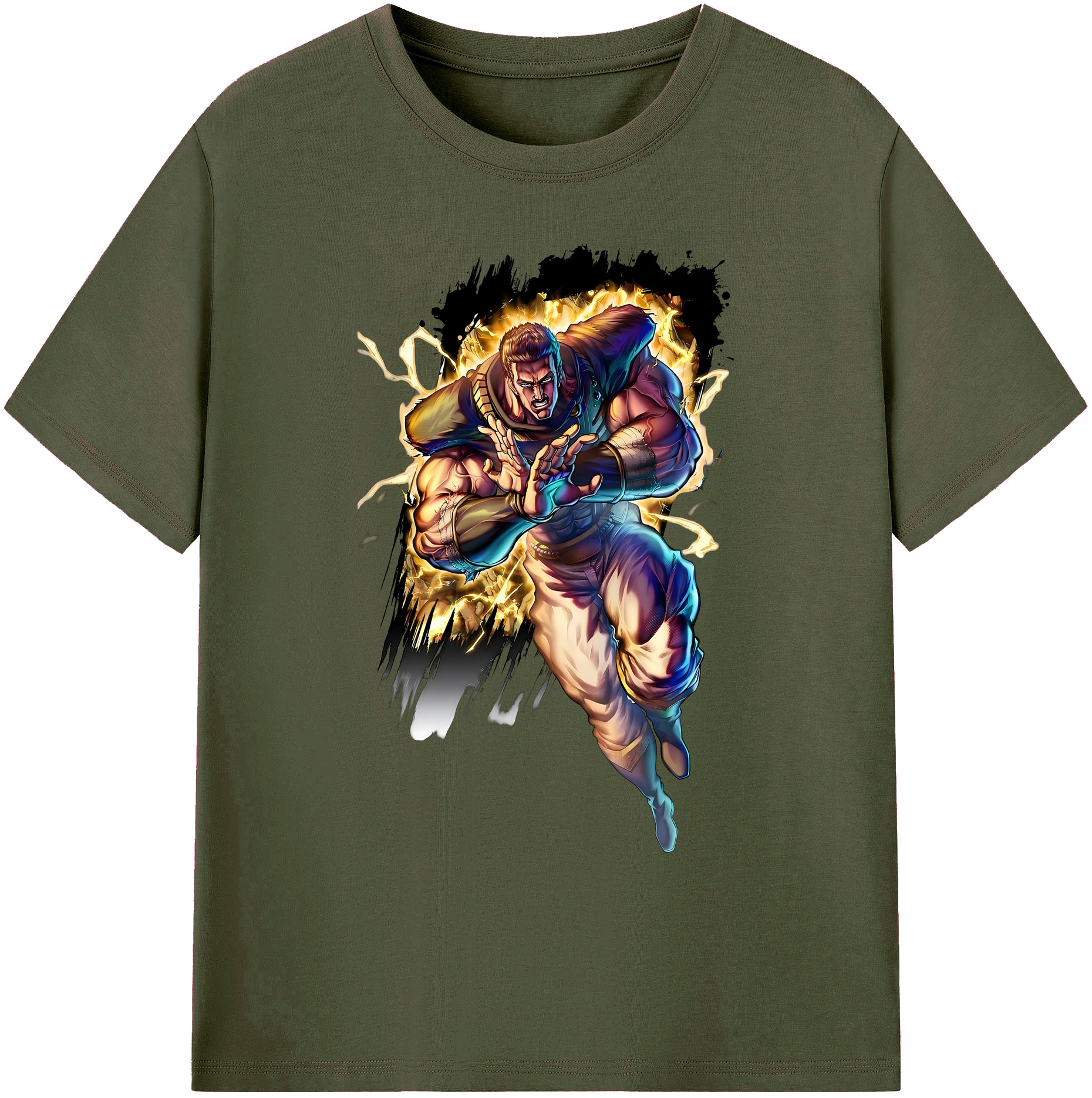 （画像用） 北斗の拳 Fist of the North Star 綿100％ メンズ半袖Tシャツ｜肌触りやわらか＆通気性